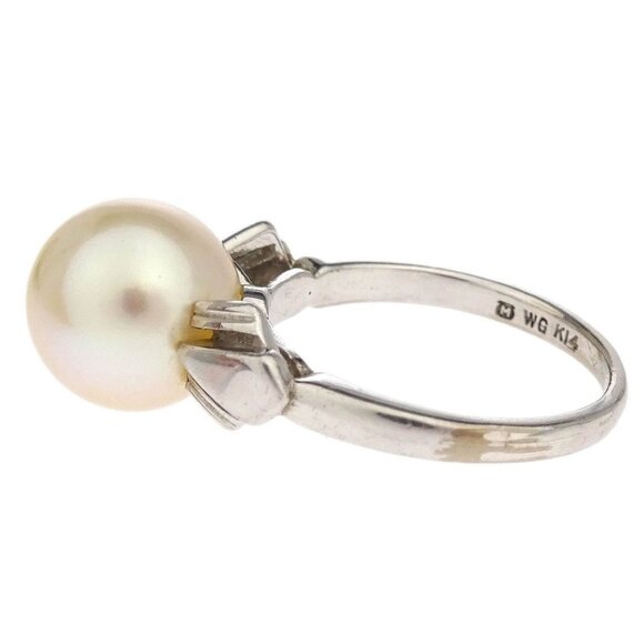 Mikimoto Ring 14KWG Pearl Silver #49 196368 - Picture 3 of 5